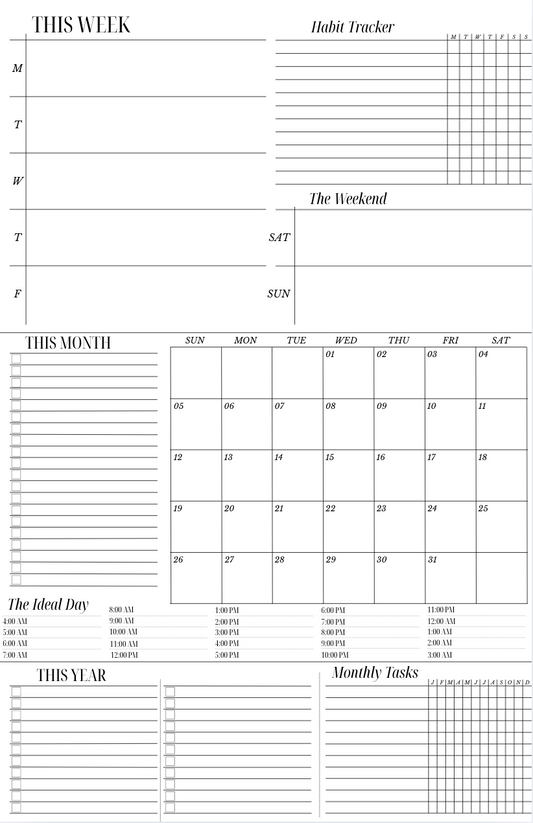 2026 Vertical Planner